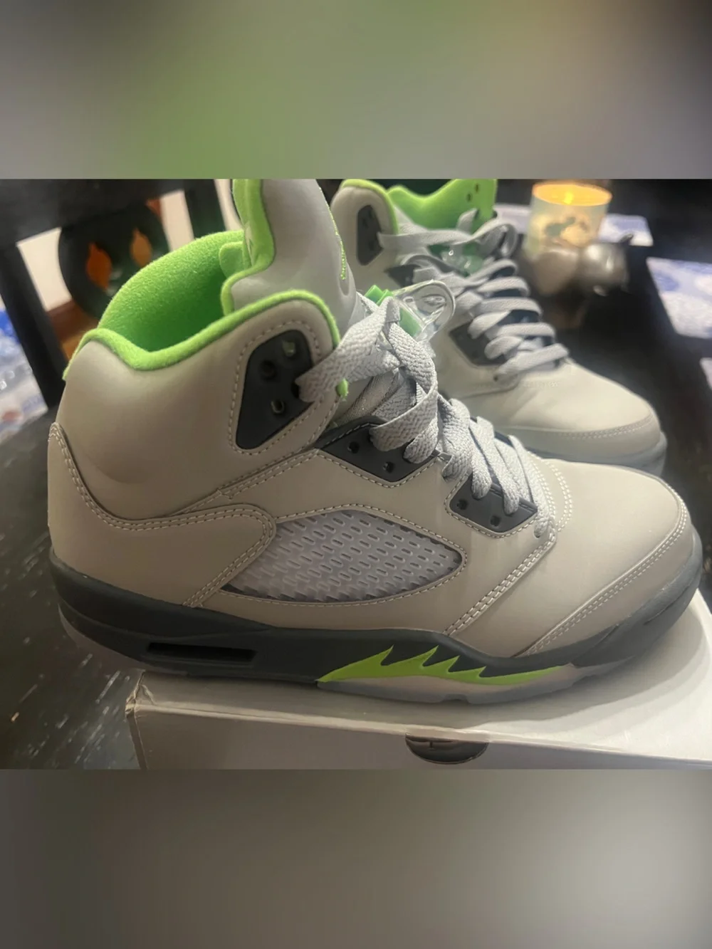 Jordan Silver/Gray Air Jordan 5 Retro Box Label